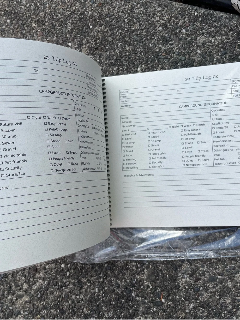 N/A camping journal